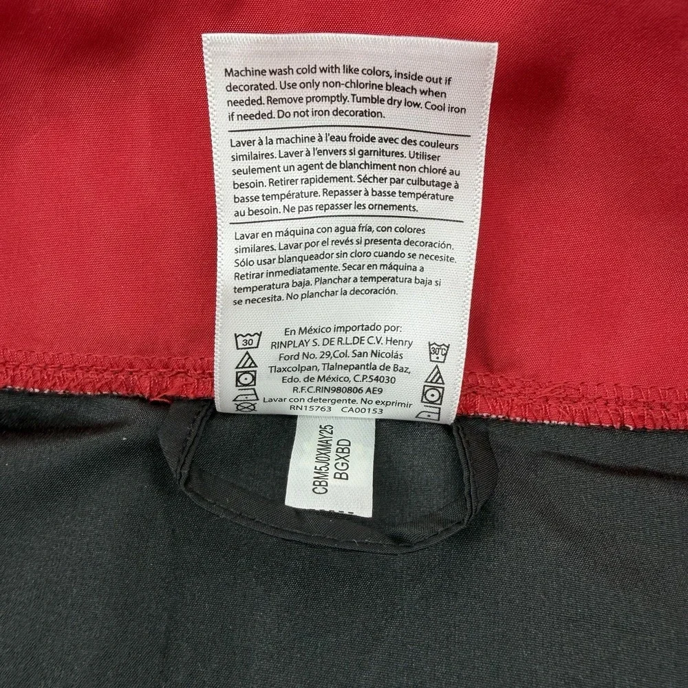 Champion Indiana‎ Hoosiers NCAA Quarter Zip Windbreaker hooded Jacket Mens Large